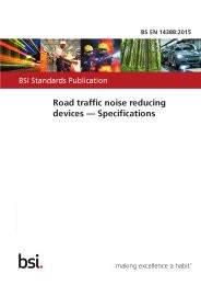 Road traffic noise reducing devices - Specifications