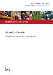 Soil quality - sampling. Guidance on the selection of sampling standards (Incorporating corrigendum November 2018)