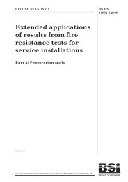Extended applications of results from fire resistance tests for service installations. Penetration seals