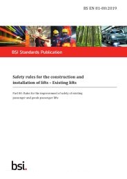 Safety rules for the construction and installation of lifts - existing lifts. Rules for the improvement of safety of existing passenger and goods passenger lifts