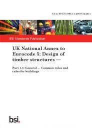 UK National Annex to Eurocode 5: Design of timber structures. General - common rules and rules for buildings