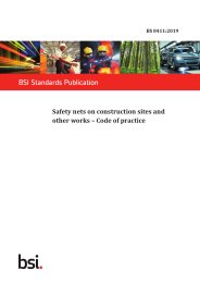 Safety nets on construction sites and other works - code of practice