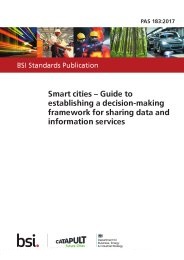 Smart cities - guide to establishing a decision-making framework for sharing data and information services