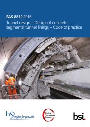 Tunnel design - design of concrete segmental tunnel linings - code of practice