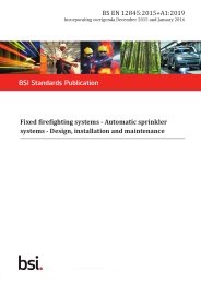 Fixed firefighting systems - automatic sprinkler systems - design, installation and maintenance (+A1:2019) (Incorporating corrigenda December 2015 and January 2016)