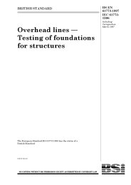 Overhead lines - Testing of foundations for structures (Including corrigendum March 1997)