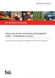 Safety rules for the construction and installation of lifts - examinations and tests. Design rules, calculations, examinations and tests of lift components