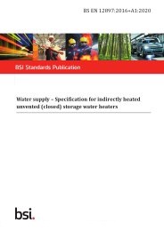 Water supply - specification for indirectly heated unvented (closed) storage water heaters (+A1:2020)