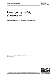 Emergency safety showers. Plumbed-in eye wash units