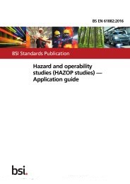 Hazard and operability studies (HAZOP studies) - application guide