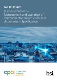 Built environment - management and operation of interconnected construction data dictionaries - specification
