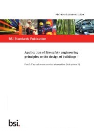 Application of fire safety engineering principles to the design of buildings. Fire and rescue service intervention (Sub-system 5) (+A1:2020)
