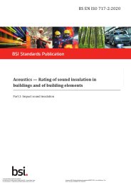 Acoustics - rating of sound insulation in buildings and of building elements. Impact sound insulation