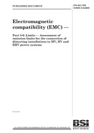 Electromagnetic compatibility (EMC). Limits - assessment of emission limits for the connection of distorting installations to MV, HV and EHV power systems