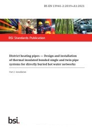 District heating pipes - design and installation of thermal insulated bonded single and twin pipe systems for directly buried hot water networks. Installation (+A1:2021)