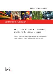 Code of practice for safe use of cranes. Inspection, maintenance and thorough examination - bridge and gantry cranes, including light crane systems (+A2:2022)