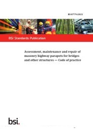 Assessment, maintenance and repair of masonry highway parapets for bridges and other structures - code of practice
