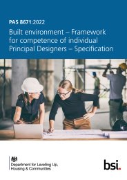 Built environment - framework for competence of individual principal designers - specification