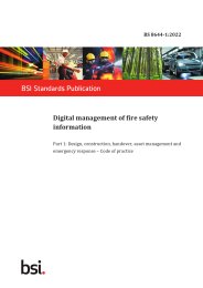 Digital management of fire safety information. Design, construction, handover, asset management and emergency response - code of practice