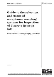 Guide to the selection and usage of acceptance sampling systems for ...
