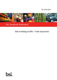 Safe working on lifts - Code of practice