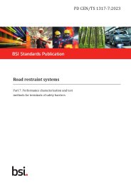 Road restraint systems. Performance characterisation and test methods for terminals of safety barriers