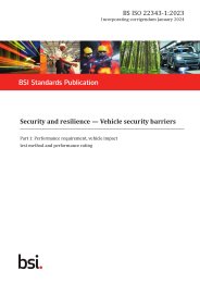 Security and resilience - Vehicle security barriers. Performance requirement, vehicle impact test method and performance rating (Incorporating corrigendum January 2024)