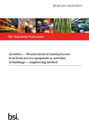 Acoustics - Measurement of sound pressure level from service equipment or activities in buildings - Engineering method