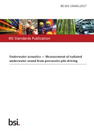 Underwater acoustics - Measurement of radiated underwater sound from percussive pile driving