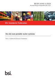 On-site non-potable water systems. Systems for the use of rainwater (Incorporating corrigendum July 2024)
