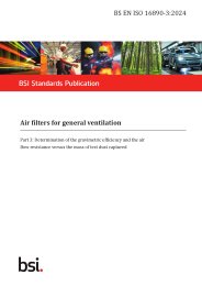 Air filters for general ventilation. Determination of the gravimetric efficiency and the air flow resistance versus the mass of test dust captured