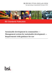 Sustainable development in communities - Management system for sustainable development - Requirements with guidance for use (+A1:2024) (Incorporating corrigendum February 2023)