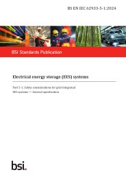 Electrical energy storage (EES) systems. Safety considerations for grid-integrated EES systems - General specification
