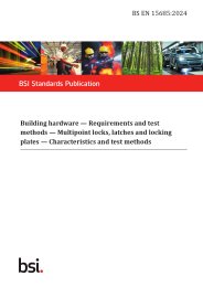 Building hardware - Requirements and test methods - Multipoint locks, latches and locking plates - Characteristics and test methods