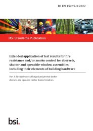 Extended application of test results for fire resistance and/or smoke control for doorsets, shutter and openable window assemblies, including their elements of building hardware. Fire resistance of hinged and pivoted timber doorsets and openable timber framed windows
