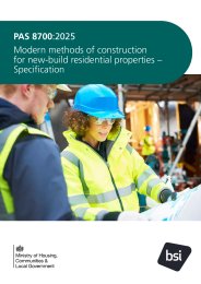 Modern methods of construction for new-build residential properties - Specification