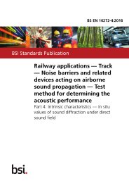 Railway applications - Track - Noise barriers and related devices acting on airborne sound propagation - Test method for determining the acoustic performance. Intrinsic characteristics - In situ values of sound diffraction under direct sound field