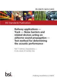 Railway applications - Track - Noise barriers and related devices acting on airborne sound propagation - Test method for determining the acoustic performance. Extrinsic characteristics - In situ values of insertion loss