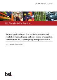 Railway applications - Track - Noise barriers and related devices acting on airborne sound propagation - Procedures for assessing long term performance. Acoustic characteristics