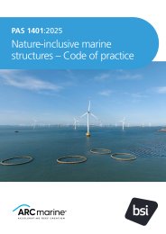 Nature-inclusive marine structures - Code of practice