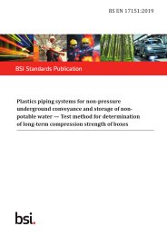 Plastics piping systems for non-pressure underground conveyance and storage of non-potable water - Test method for determination of long-term compression strength of boxes