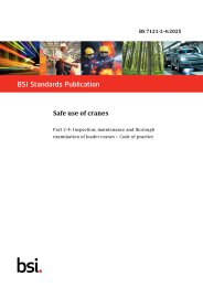Safe use of cranes. Inspection, maintenance and thorough examination of loader cranes - Code of practice