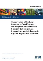 Conservation of cultural property - Specifications for temperature and relative humidity to limit climate-induced mechanical damage in organic hygroscopic materials