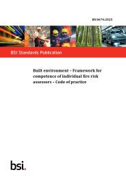 Built environment - Framework for competence of individual fire risk assessors - Code of practice