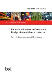 UK National Annex to Eurocode 9: Design of aluminium structures. Structures susceptible to fatigue