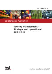 Security management - Strategic and operational guidelines