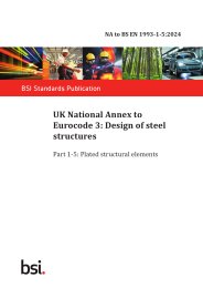 UK National annex to Eurocode 3: Design of steel structures. Plated structural elements