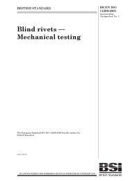 Blind rivets - Mechanical testing (Incorporating Corrigendum No. 1)