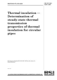 Thermal insulation - Determination of steady-state thermal transmission properties of thermal insulation for circular pipes