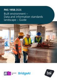 Built environment - Data and information standards landscape - Guide